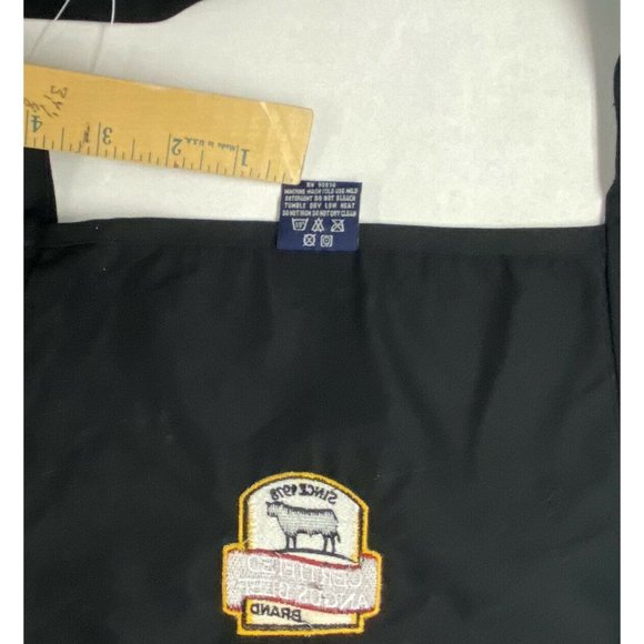 Server Black Angus Apron Full Embroidered With Logo 21” X 28" NEW Dad Gift - Picture 5 of 9
